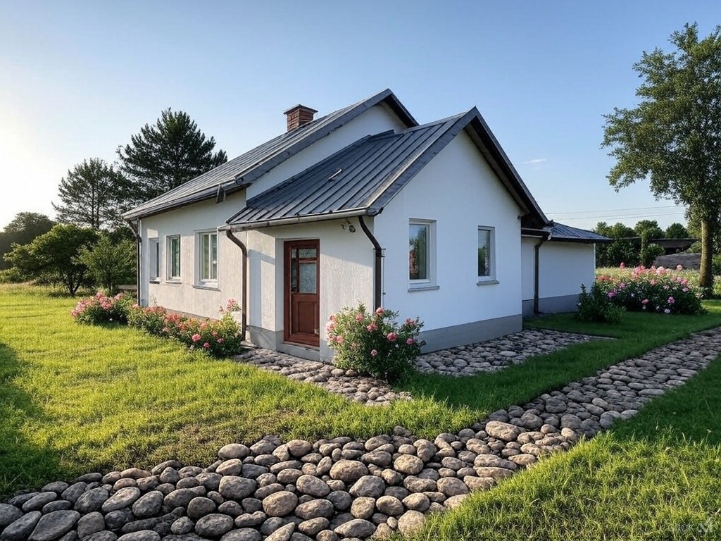 Mały dom parterowy na zadbanej działce